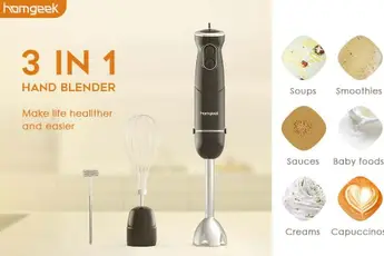 Homgeek 3-in-1 immersion blender looks great