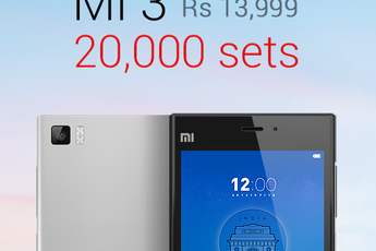 20,000 Xiaomi Mi 3 units to go on sale in India today