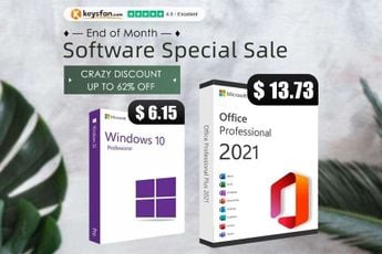 Keysfan July Sale: Windows 10 from $6.15, Office 2021 from $13.73. Limited time!