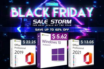 Godeal24 Black Friday Finally Coming! Lifetime Office 2021 and Genuine Windows 10 from $5.62! More PC Software Up to 62% off!