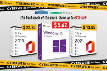 Black Friday and Cyber Week: Get Genuine Windows 10 for only $5.62 and Office 2021 from $13.05!