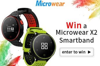 Giveaway: Win a Microwear X2 IP68 Smartband with 180 days Standby time