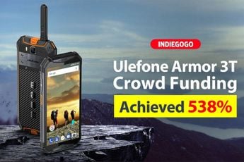 Rugged Ulefone Armor 3T achived 538% of the initial crowdfunding goal