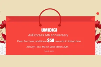 UMIDIGI's AliExpress Anniversary Promo Begins - Save up to $50