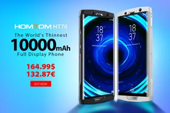 Thin Battery Phone Homtom HT70 with Full Display on Flash Sale