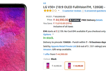 LG V30+ now available in India, exclusive to Amazon India