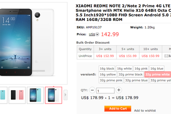 Deal of the day: Xiaomi Redmi Note 2 only $137.99