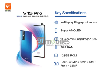 Vivo V15 Pro spotted on Geekbench with SD 675 and 6GB RAM