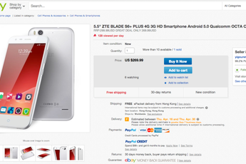 ZTE Blade S6 Plus available around the world on Ebay