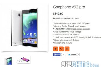 GooPhone V92 pro is a turbo charged iNew V3 with octacore processor and 4G LTE