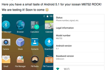 iOcean M6752 Rock is getting Android 5.1!