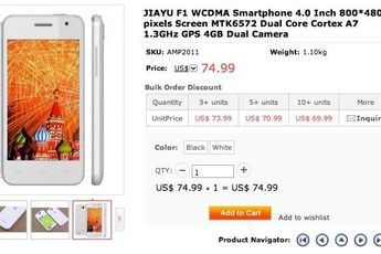 JiaYu F1 WCDMA will be available online for $74.99