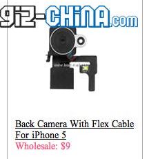 iPhone 5's Rear Camera Costs Just $9!