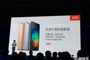 Xiaomi Redmi 3 ‘High’ released with fingerprint scanner at $138