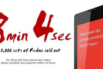 It took Xiaomi 8min 4sec to sell 5000 units of the Redmi in Singapore