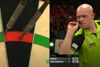 Genieten: Michael van Gerwen is niet te stoppen en gooit weer een 9-darter