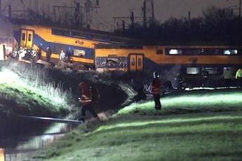 Treinongeluk Voorschoten gefilmd door passagier