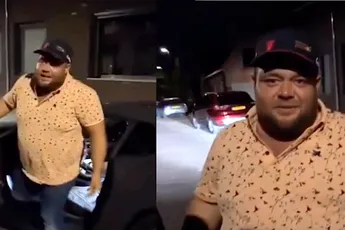 Mark Gillis springt uit peperdure Ferrari en zoekt ruzie met filmende jongeren
