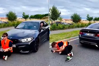 BMW-rijder verzint effectieve manier om klimaatactivist uit de weg te ruimen
