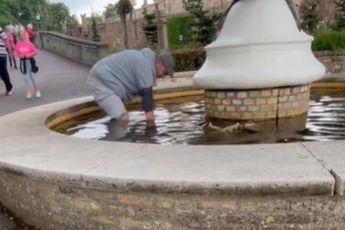 Bezoeker Efteling probeert complete wensput leeg te roven (video)