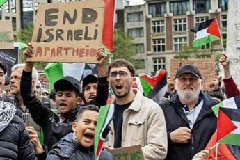 Dít is hoe de pro-Palestina-mars eraan toeging in Amsterdam