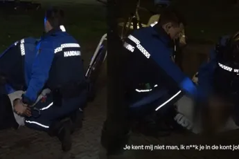 VIDEO: doorgeslagen gek wordt gearresteerd in Overtreders, wil oom agent bijna opvreten