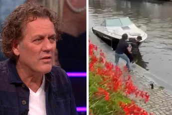 Breda: Kees van der Spek pakt tas af van man en smijt hem in gracht (VIDEO)