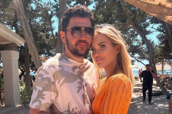 Anouk Matton is op vakantie in Ibiza en laat vol in haar boezem kijken in zeer sexy outfit
