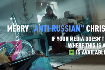 Russia Today's kerstadvertentie over het Westen stuit op felle kritiek