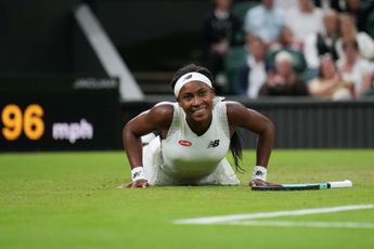 WATCH: Gauff stumbles on match point against Andreescu but still wins it