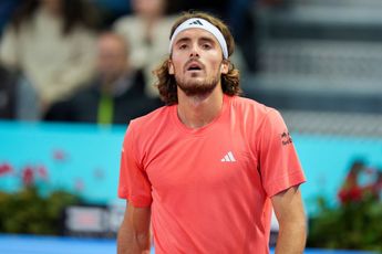 WATCH: Tsitsipas Ferociously Destroys Banner With Racket After Opening Game In Rome