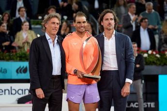 WATCH: Rafael Nadal Receives Commemorative Trophy After His Last Madrid Open