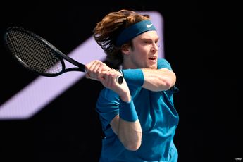 DUBAI, UAE, 4th March 2023. 2022 champion Andrey Rublev in action