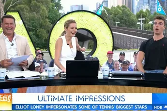 (VIDEO) Elliot Loney volta a impressionar Rafael Nadal, Nick Kyrgios e Jim Courier durante o Open da Austrália