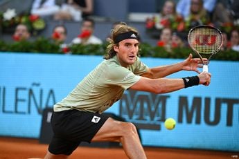 Stefanos Tsitsipas saves match points against Dimitrov in Rome and moves on