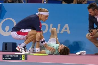 VIDEO: Alejandro Davidovich Fokina rushes to help Ugo Humbert amid horror injury in front of home crowd