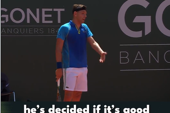 (VIDEO) Drama at Geneva Open in bizarre situation as Mannarino given option to concede the point as mark shows in call was out