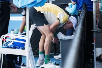 (VÍDEO) Jack Draper, que correu para vomitar depois da vitória de Giron no Open da Austrália, não resistiu