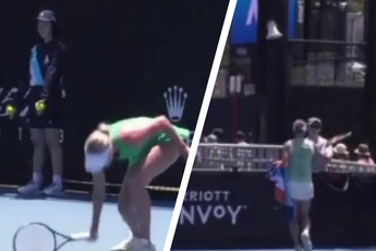 (VIDEO) Anastasia Potapova obliterates racquet on match point, Kaja Juvan picks it up and gives it to fan