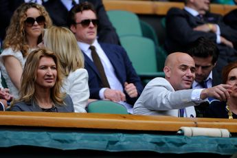 Steffi Graf's ultimate cheerleader as Andre Agassi lauded for hyping his wife up on winning more US Opens than him in showing off ring