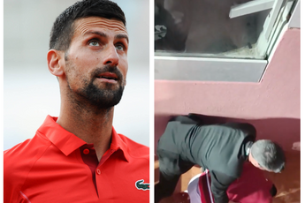 (VIDEO) Novak Djokovic wird beim Verteilen von Autogrammen von einer Wasserflasche am Kopf getroffen