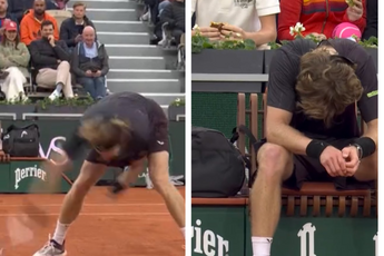 In einem epischen Zusammenbruch verliert Andrey Rublev wieder einmal die Kontrolle  in Roland Garros