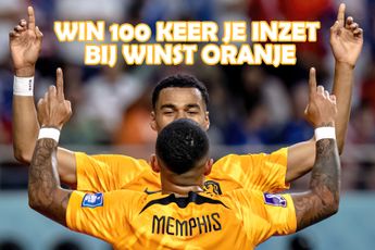 SUPERBOOST: Win 100x je inzet bij winst Oranje en 3x bij schot Memphis op doel