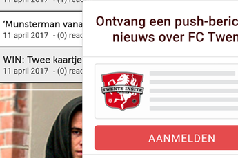 NIEUW: Ontvang een push notificatie bij nieuws over FC Twente