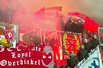 VIDEO: FC Twente-supporters maken statement tijdens duel in Friesland