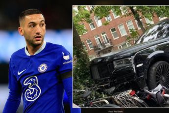 Video: Peperdure Rolls-Royce Hakim Ziyech crasht in Amsterdam