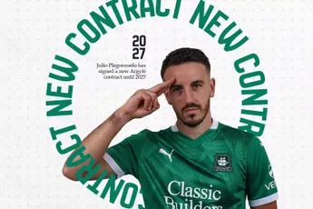 Plymouth Argyle FC voorkomt transfervrij vertrek Julio Pleguezuelo