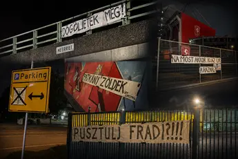 "Sterf, Fradi!": Ferencváros-aartsrivaal Újpest hangt spandoeken op bij De Grolsch Veste