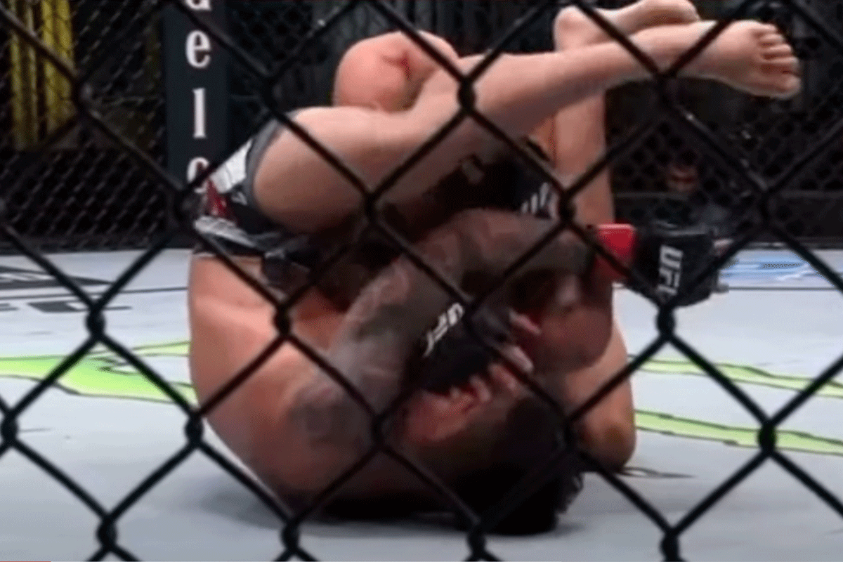 Genadeloze knie KO! Ex UFC vechter afgemaakt (video)