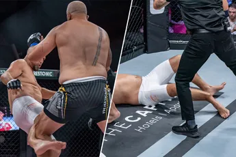 Afgrijselijk: Vechter breekt been door low-kick (video)